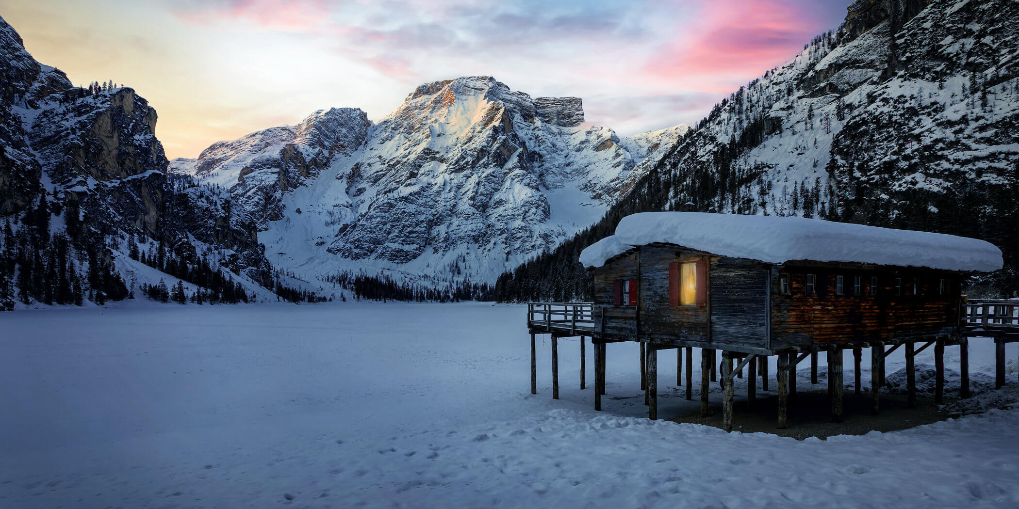 Natale in montagna al Lago di Braies