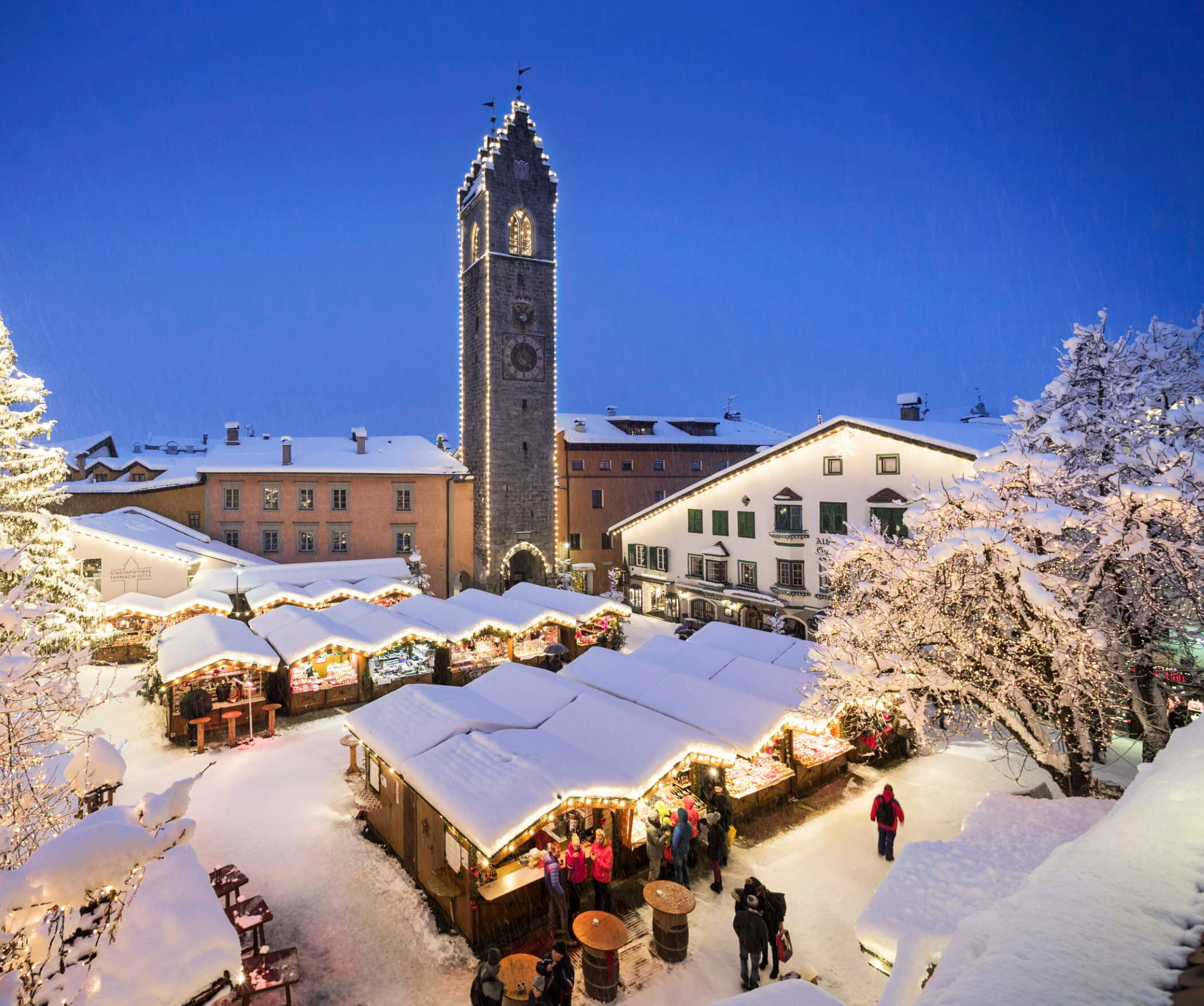 Vista sul mercatino di Natale Vipiteno